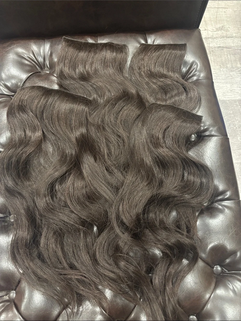 4 piece 20 inches Natural Dark Brown Wavy Women’s Hair Extension - Unbranded
